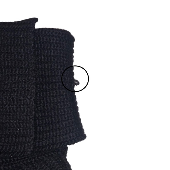 UGG Classic Cardy Sweater Boots Black Size 8 - Picture 10 of 16